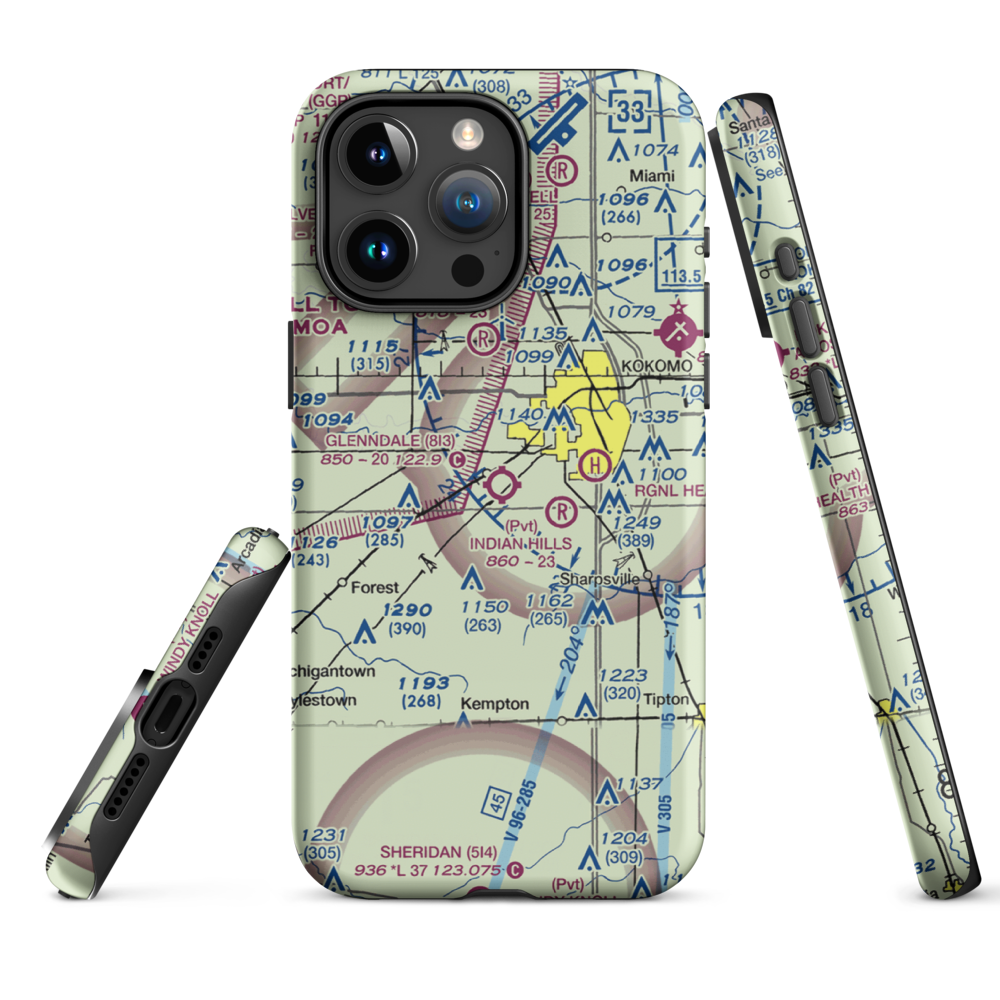 Glenndale Airport (8I3) VFR Sectional  Tough iPhone Case iPhone 15 Pro Max model shown