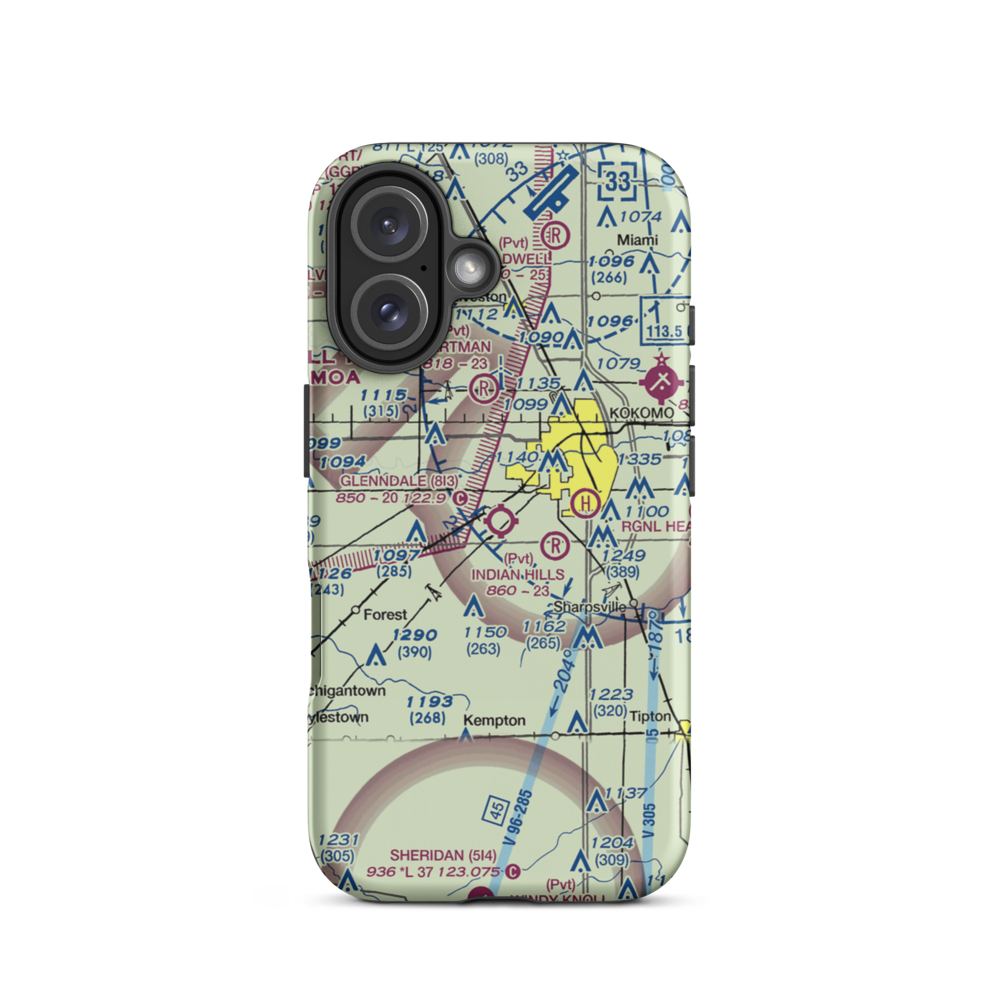 Glenndale Airport (8I3) VFR Sectional  Tough iPhone Case iPhone 16 model shown