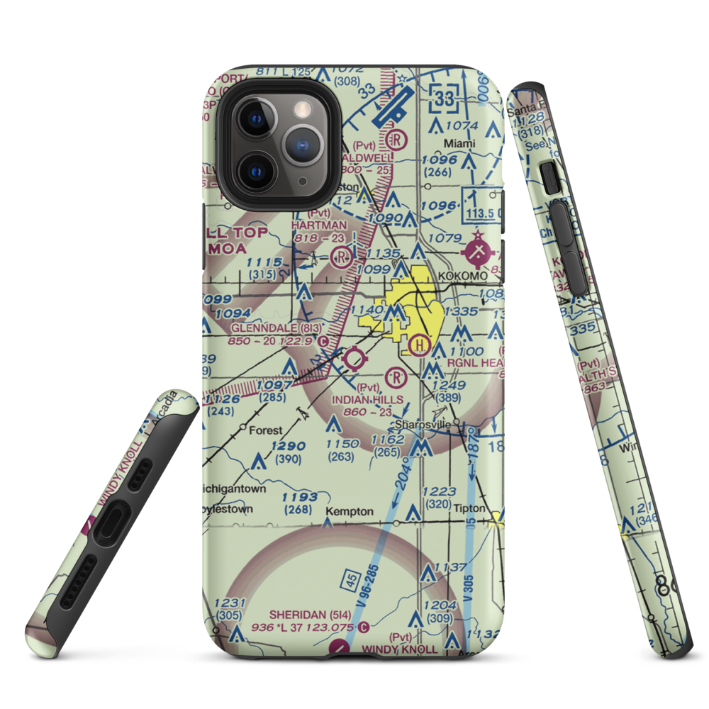 Glenndale Airport (8I3) VFR Sectional  Tough iPhone Case iPhone 11 Pro Max model shown
