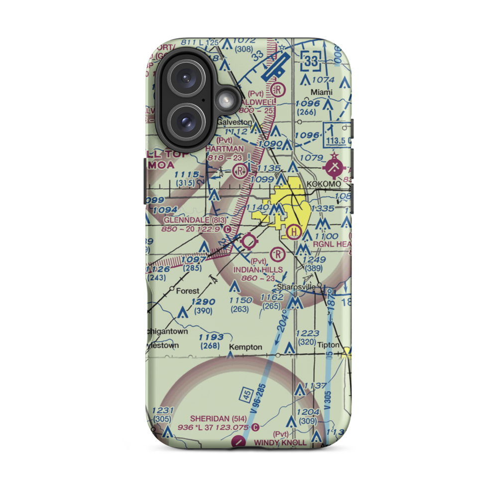 Glenndale Airport (8I3) VFR Sectional  Tough iPhone Case iPhone 16 Plus model shown