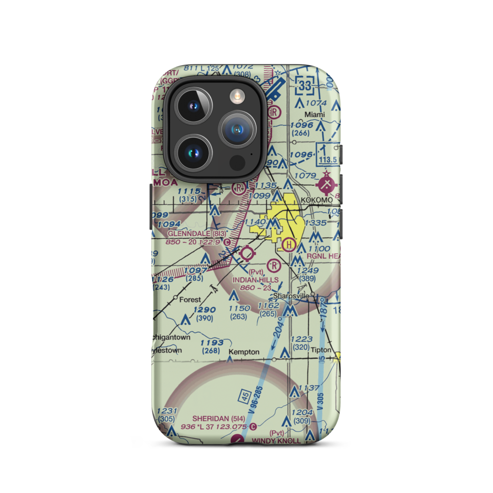 Glenndale Airport (8I3) VFR Sectional  Tough iPhone Case iPhone 16 Pro model shown
