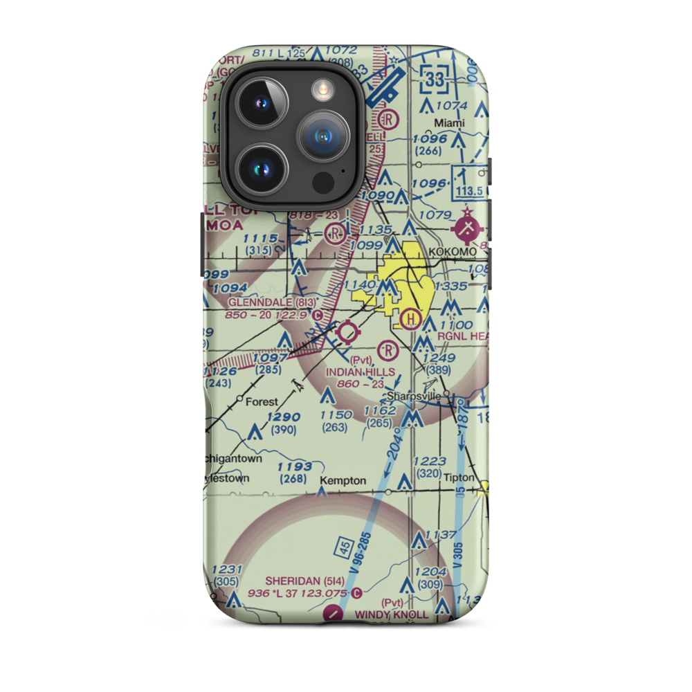 Glenndale Airport (8I3) VFR Sectional  Tough iPhone Case iPhone 16 Pro Max model shown