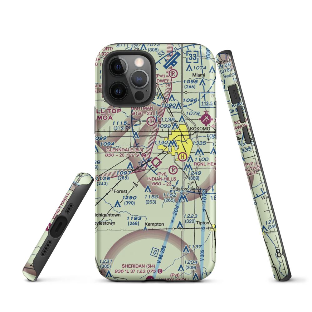 Glenndale Airport (8I3) VFR Sectional  Tough iPhone Case iPhone 12 Pro model shown