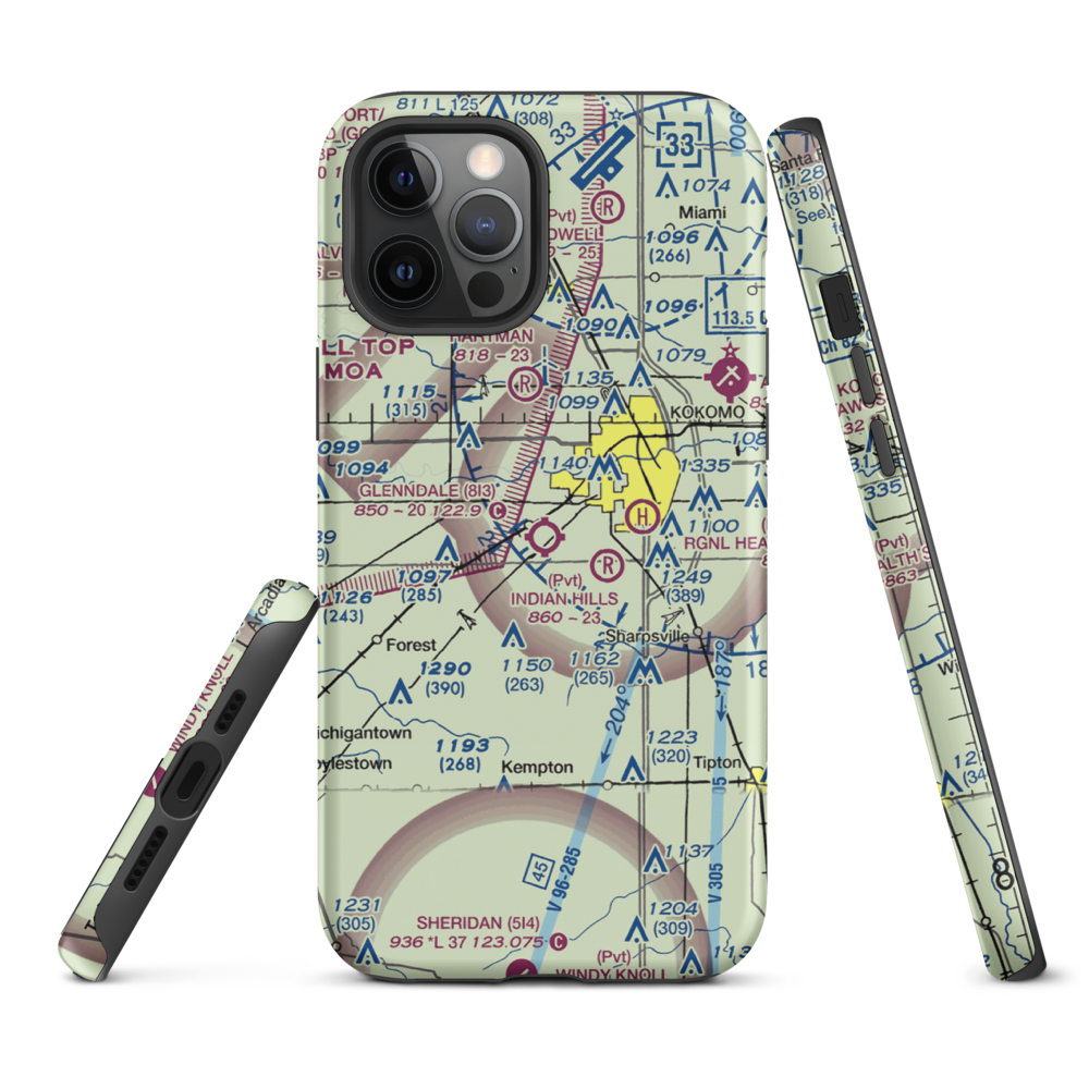 Glenndale Airport (8I3) VFR Sectional  Tough iPhone Case iPhone 12 Pro Max model shown