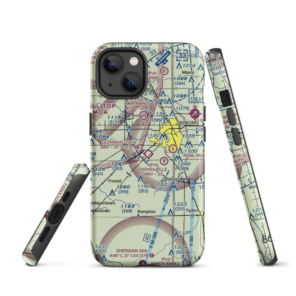 Glenndale Airport (8I3) VFR Sectional  Tough iPhone Case iPhone 13 model shown