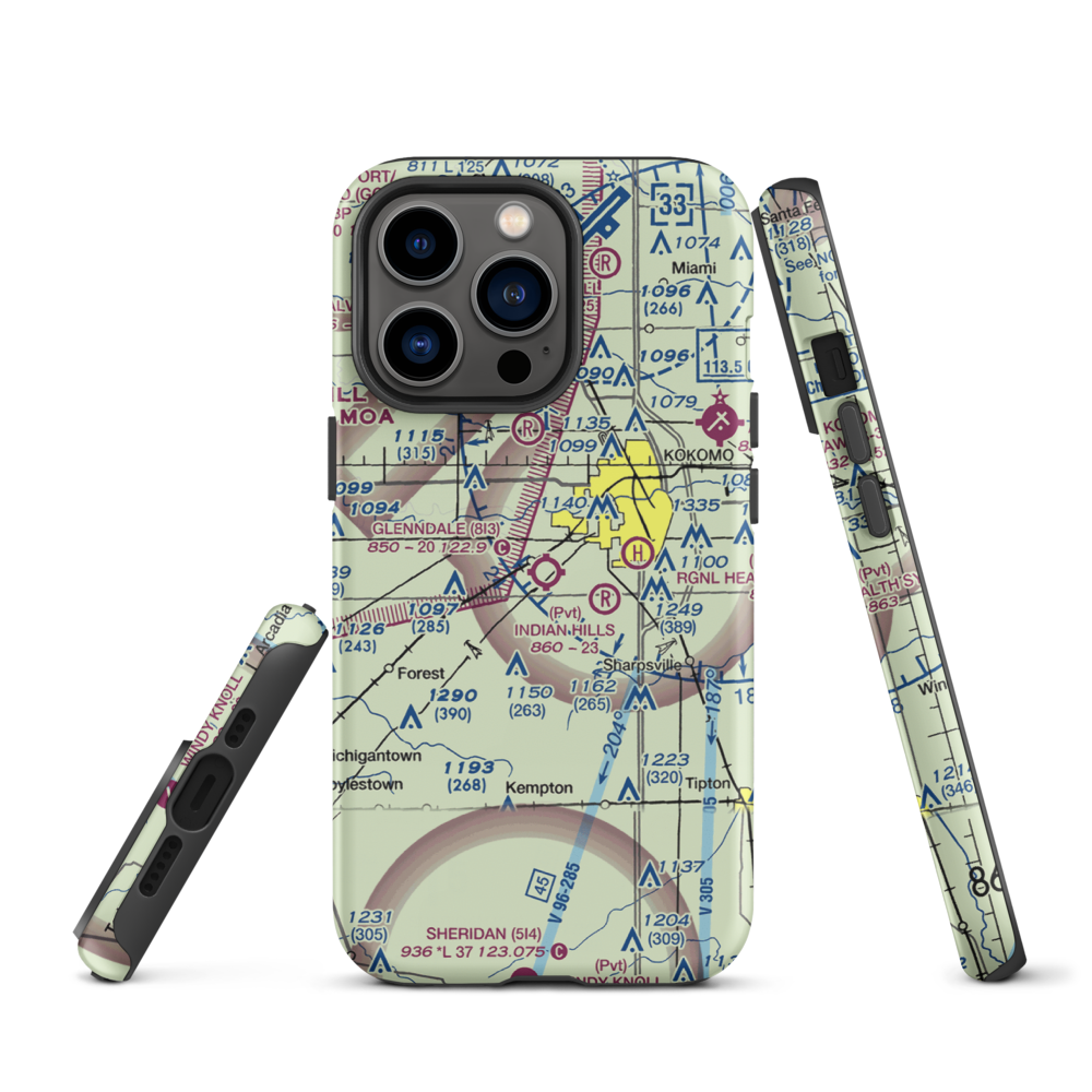 Glenndale Airport (8I3) VFR Sectional  Tough iPhone Case iPhone 13 Pro model shown