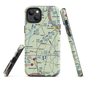 Glidwell Flying Service Airport (MS09) VFR Sectional  Tough iPhone Case