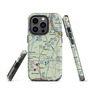 Glidwell Flying Service Airport (MS09) VFR Sectional  Tough iPhone Case