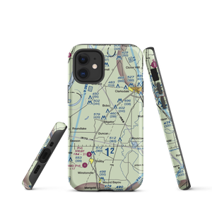 Glidwell Flying Service Airport (MS09) VFR Sectional  Tough iPhone Case