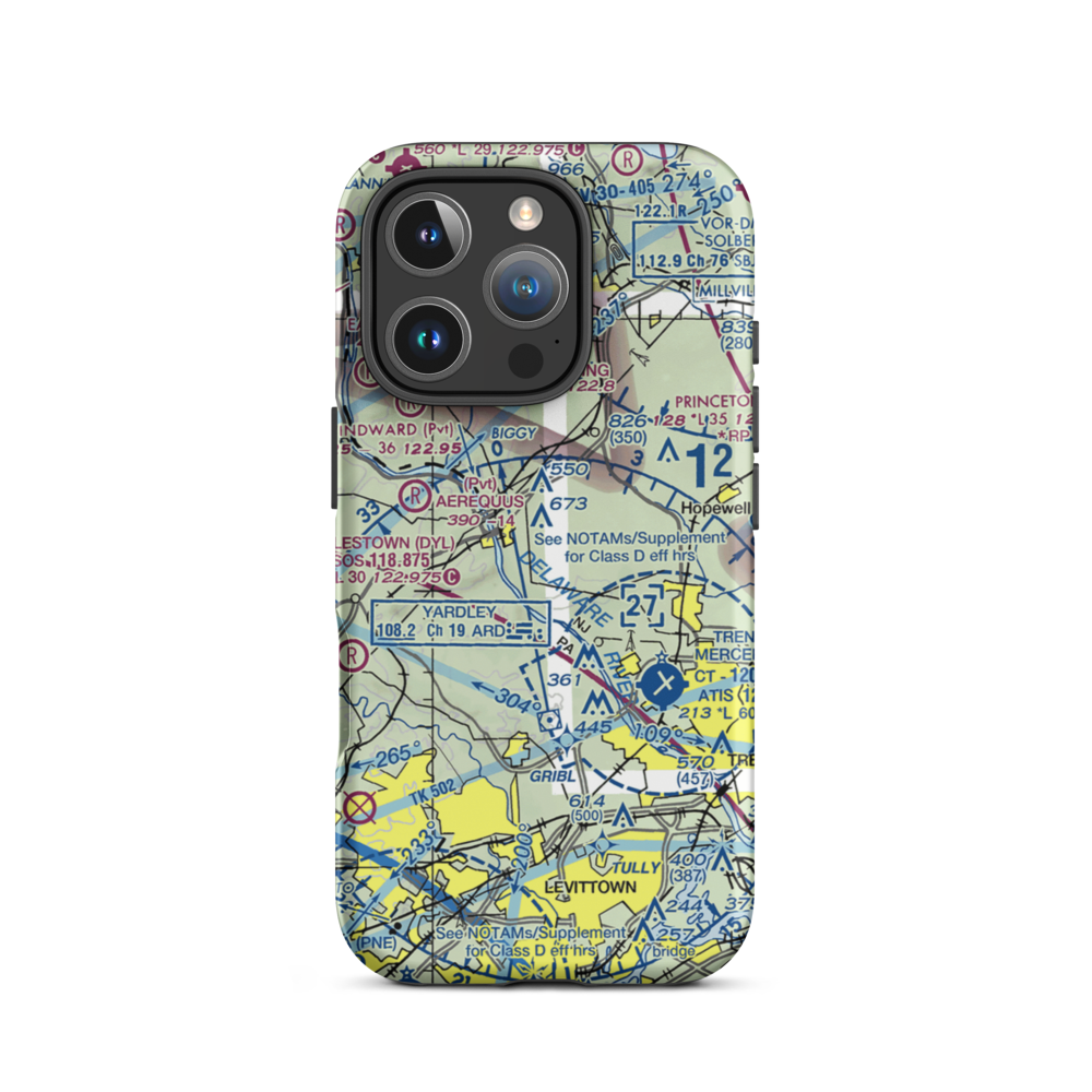 Goat Hill Airport (NJ79) VFR Sectional  Tough iPhone Case iPhone 16 Pro model shown