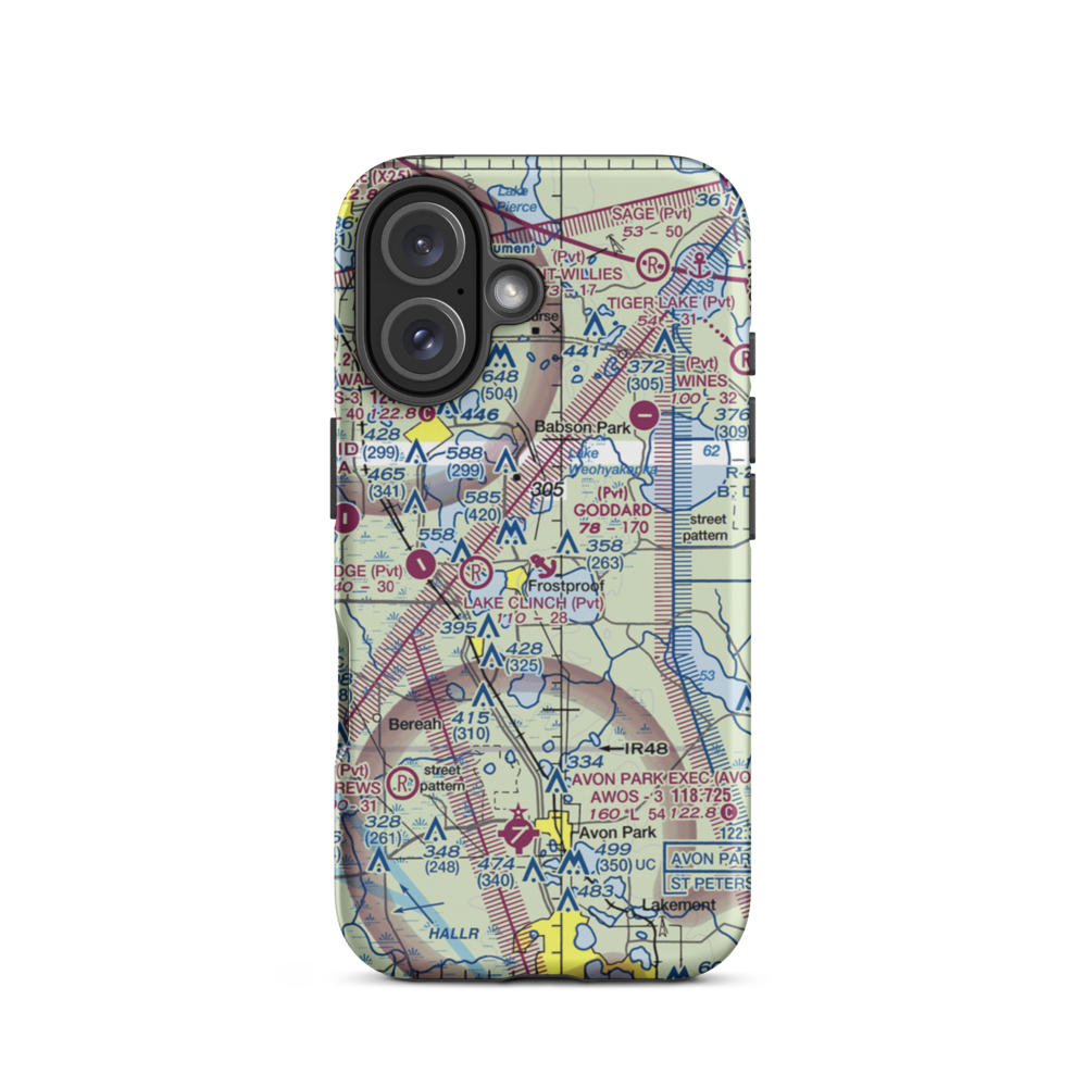 Goddard Seadrome Seaplane Base (FD46) VFR Sectional  Tough iPhone Case iPhone 16 model shown