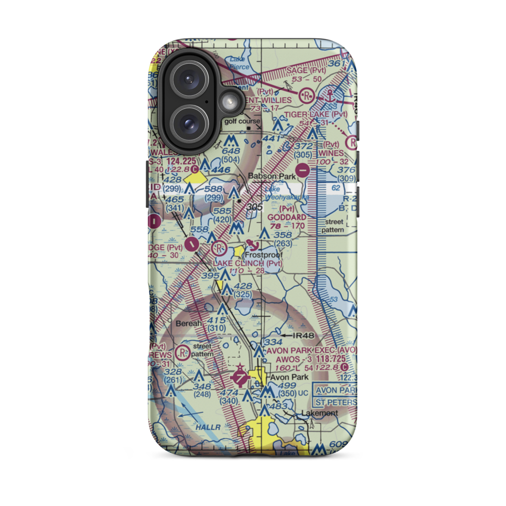 Goddard Seadrome Seaplane Base (FD46) VFR Sectional  Tough iPhone Case iPhone 16 Plus model shown