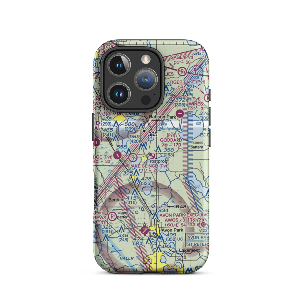 Goddard Seadrome Seaplane Base (FD46) VFR Sectional  Tough iPhone Case iPhone 16 Pro model shown