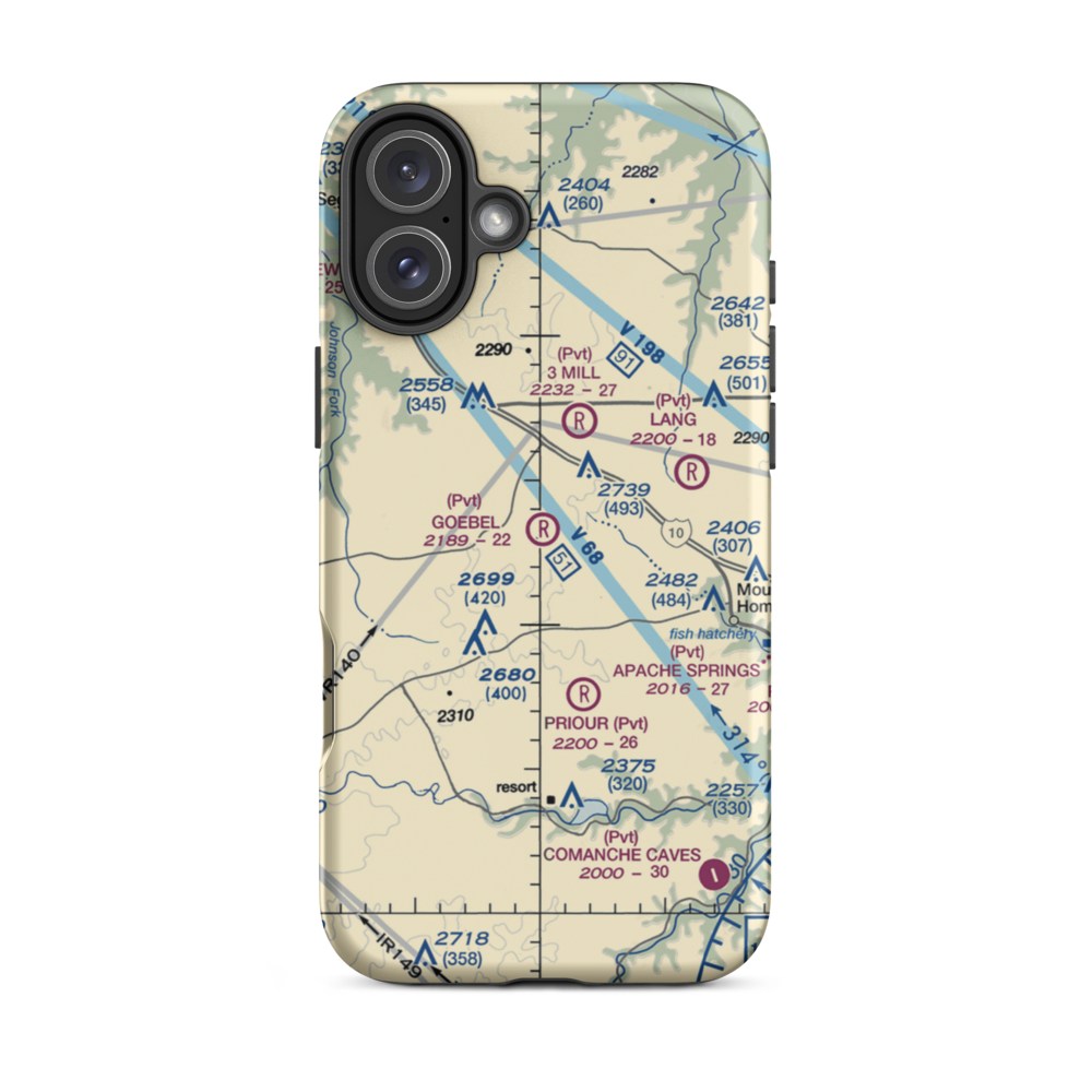 Goebel Field (4TS5) VFR Sectional  Tough iPhone Case iPhone 16 Plus model shown