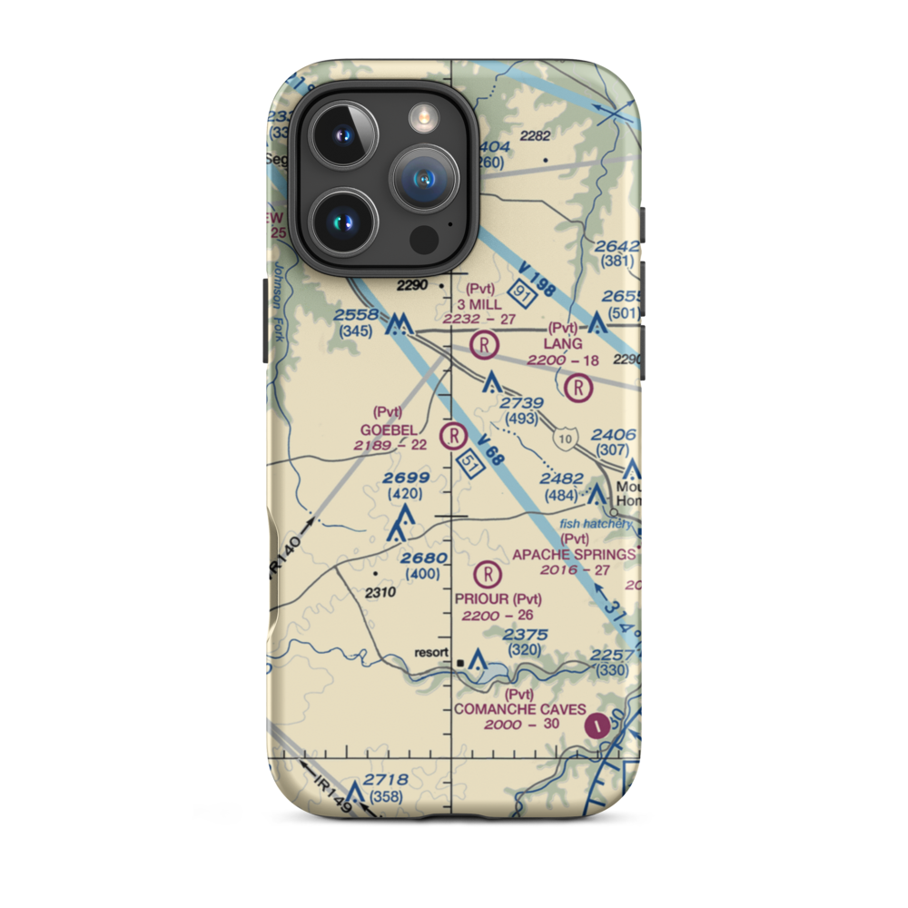 Goebel Field (4TS5) VFR Sectional  Tough iPhone Case iPhone 16 Pro Max model shown