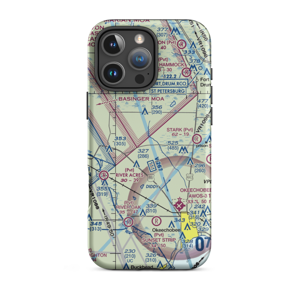 Golden Land Ranch Airport (20FA) VFR Sectional  Tough iPhone Case iPhone 16 Pro Max model shown