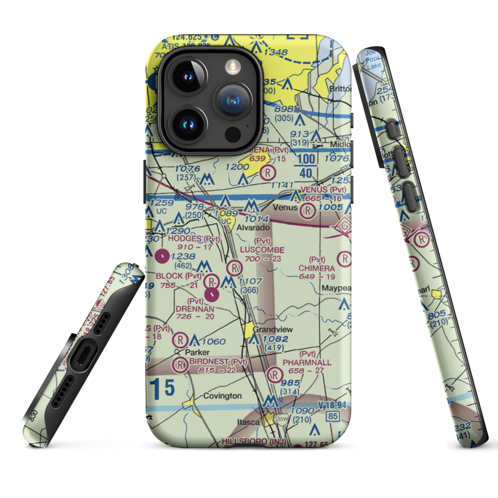 Goodlett Field (9TS6) VFR Sectional  Tough iPhone Case iPhone 15 Pro Max model shown
