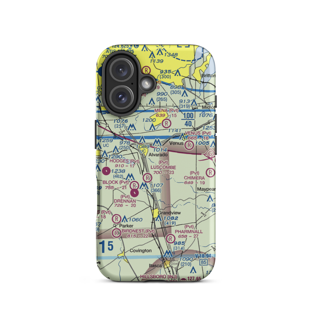 Goodlett Field (9TS6) VFR Sectional  Tough iPhone Case iPhone 16 model shown