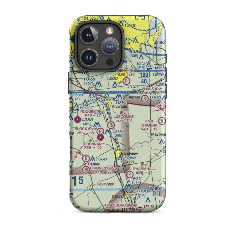Goodlett Field (9TS6) VFR Sectional  Tough iPhone Case iPhone 16 Pro Max model shown