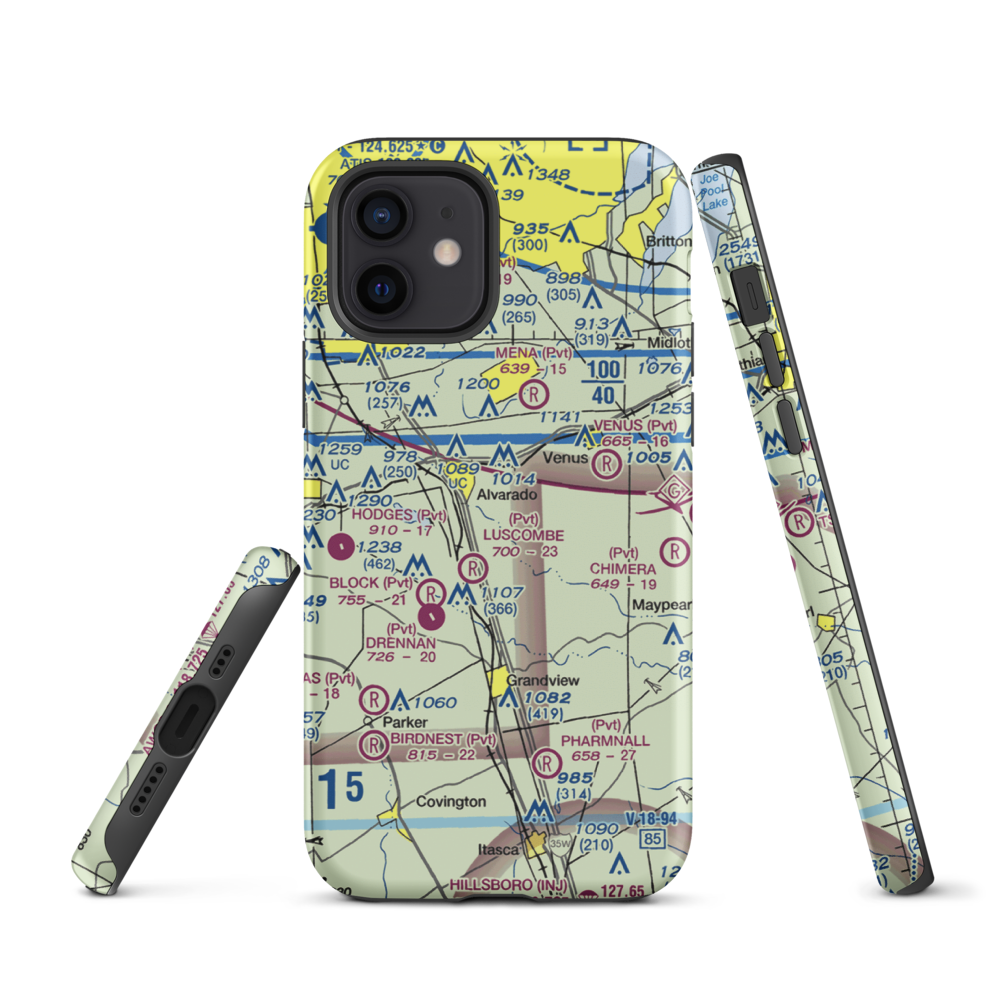 Goodlett Field (9TS6) VFR Sectional  Tough iPhone Case iPhone 12 model shown
