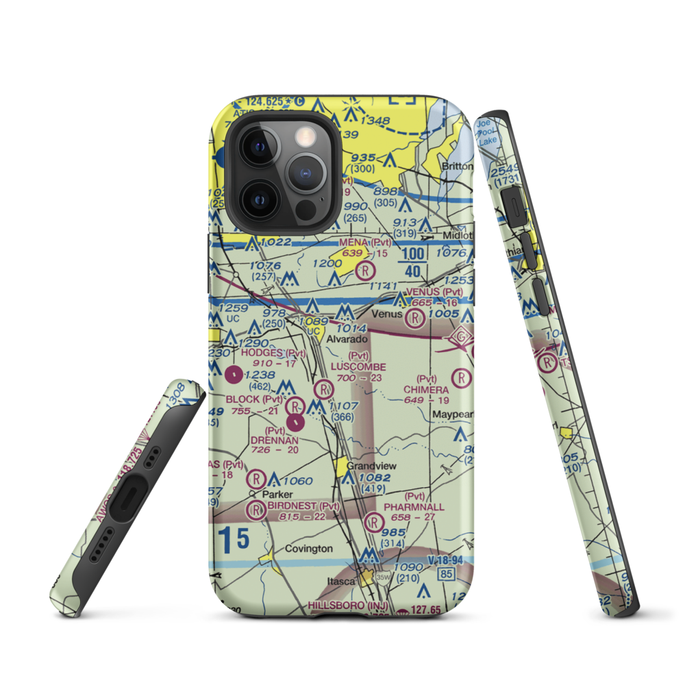 Goodlett Field (9TS6) VFR Sectional  Tough iPhone Case iPhone 12 Pro model shown
