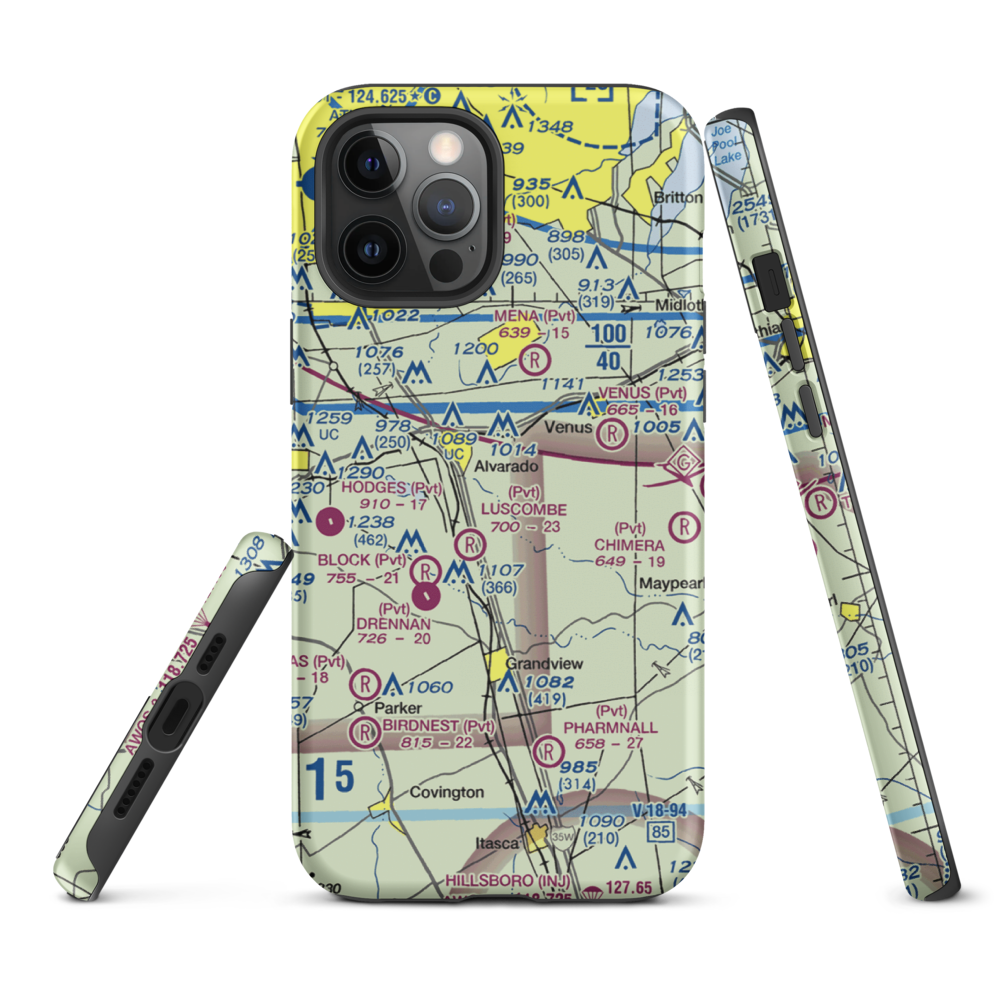 Goodlett Field (9TS6) VFR Sectional  Tough iPhone Case iPhone 12 Pro Max model shown