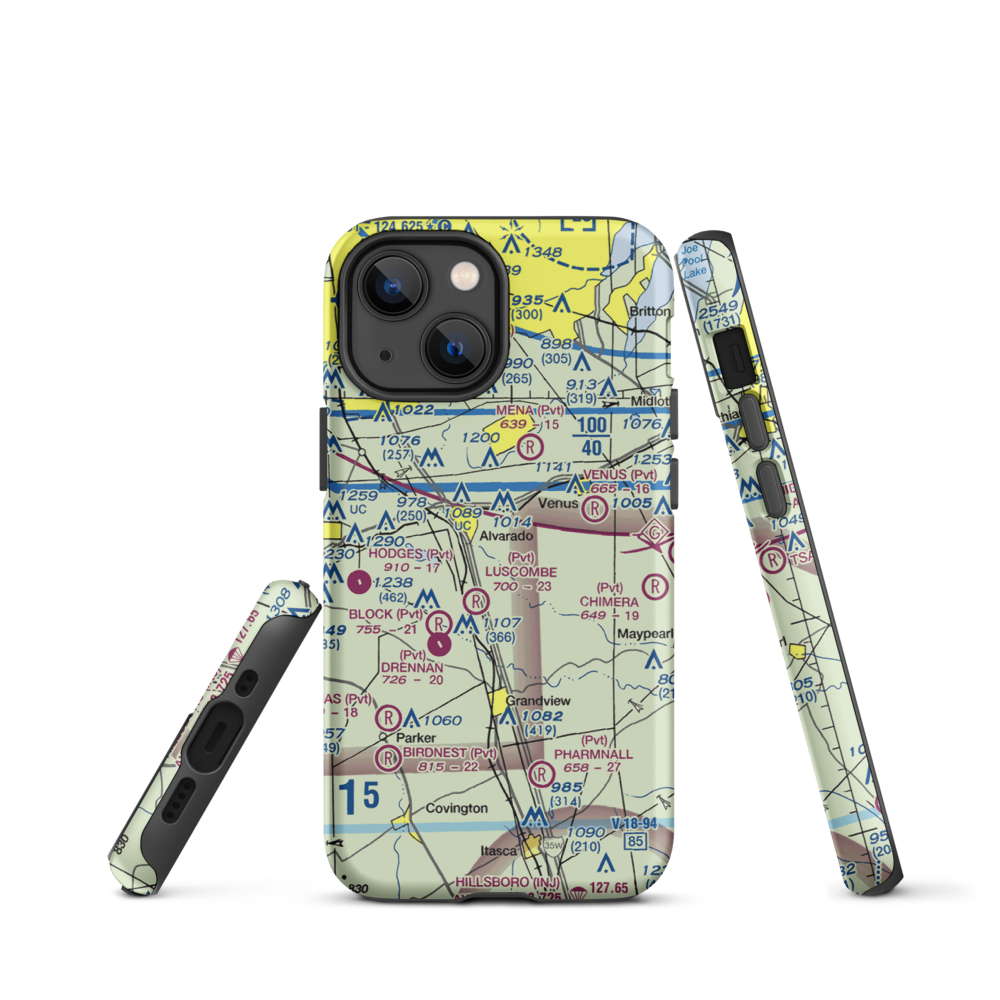 Goodlett Field (9TS6) VFR Sectional  Tough iPhone Case iPhone 13 mini model shown