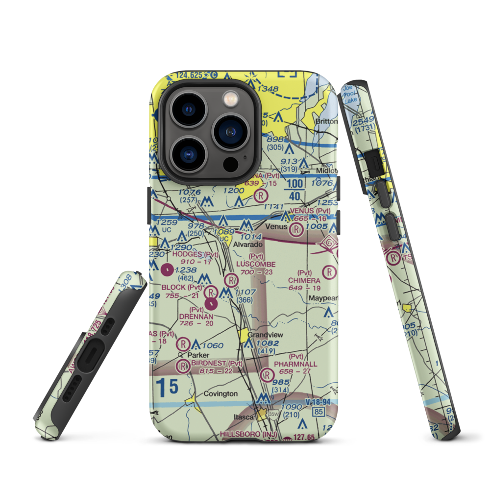 Goodlett Field (9TS6) VFR Sectional  Tough iPhone Case iPhone 13 Pro model shown