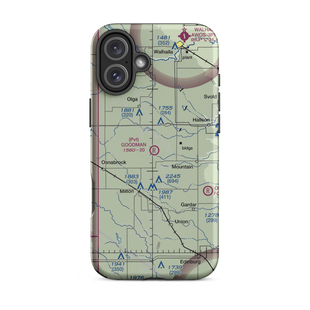 Goodman Strip (88ND) VFR Sectional  Tough iPhone Case iPhone 16 Plus model shown