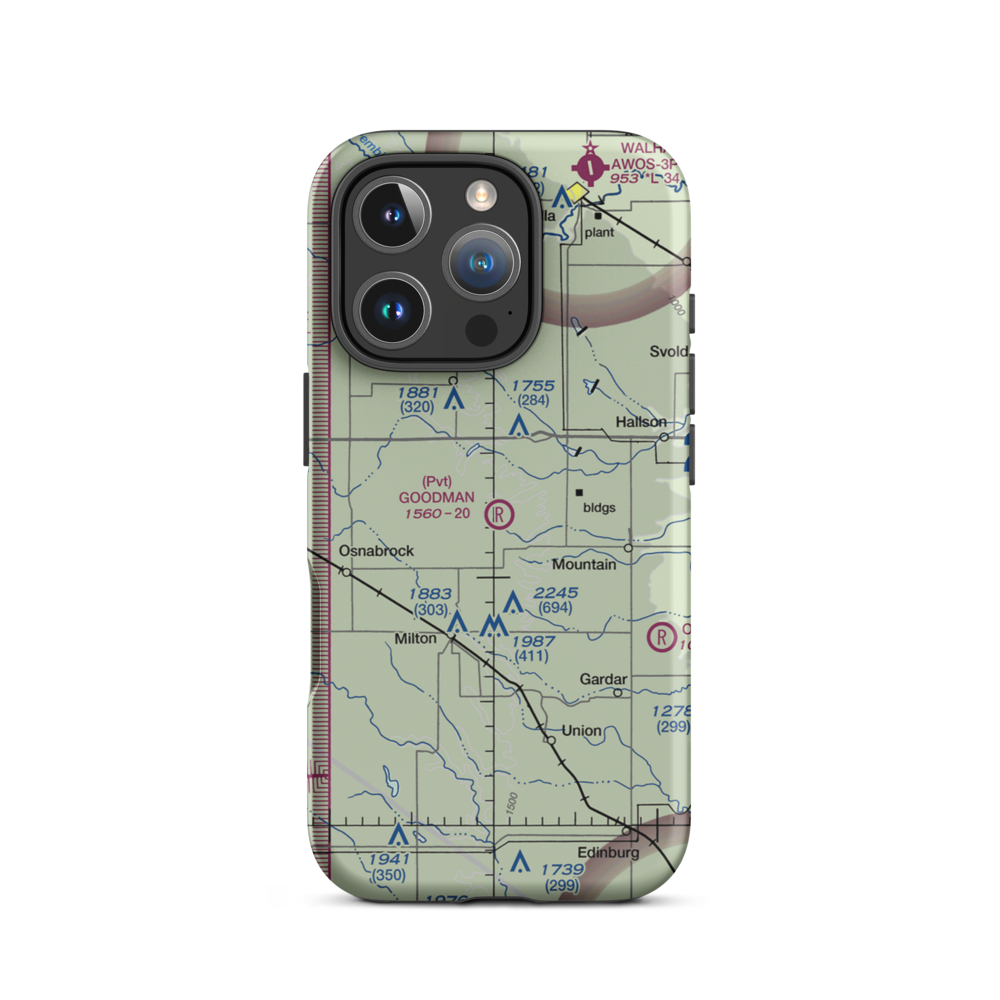 Goodman Strip (88ND) VFR Sectional  Tough iPhone Case iPhone 16 Pro model shown
