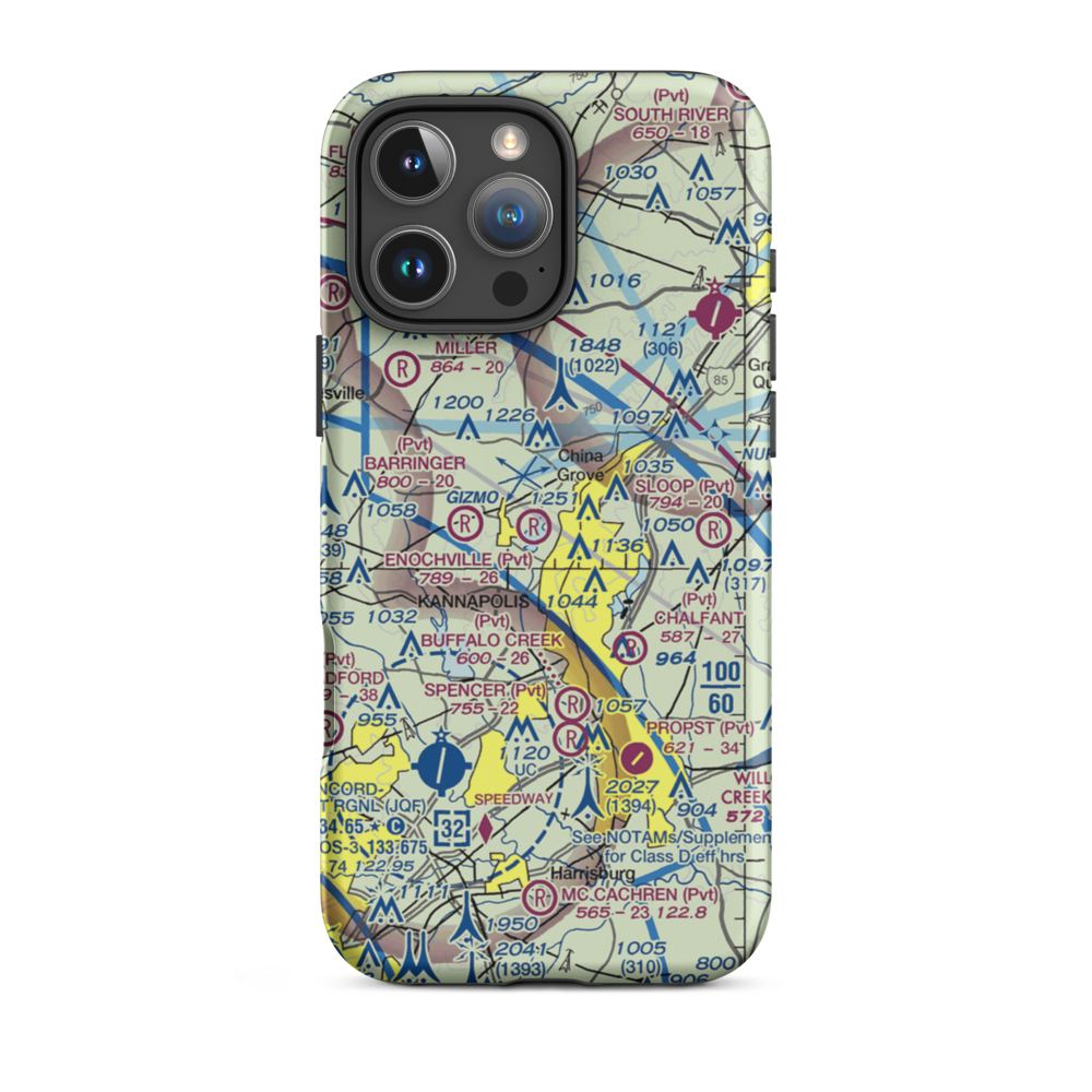 Goodnight's Airport (2NC8) VFR Sectional  Tough iPhone Case iPhone 16 Pro Max model shown