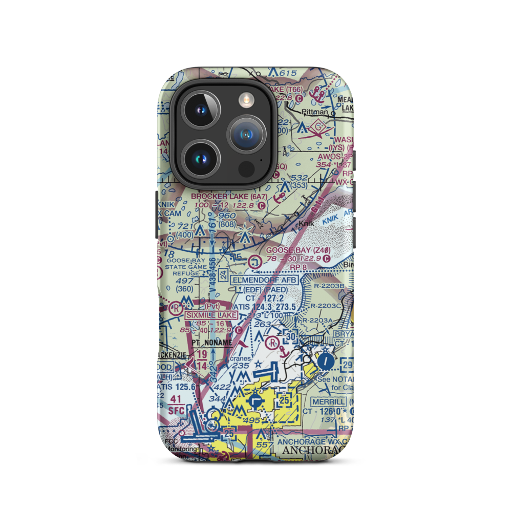 Goose Bay Airport (Z40) VFR Sectional  Tough iPhone Case iPhone 16 Pro model shown