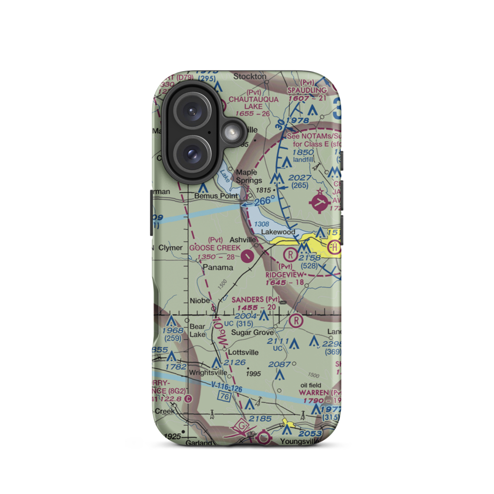 Goose Creek Airport (NY89) VFR Sectional  Tough iPhone Case iPhone 16 model shown
