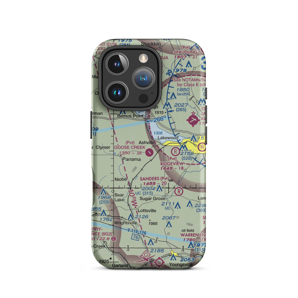 Goose Creek Airport (NY89) VFR Sectional  Tough iPhone Case iPhone 16 Pro model shown