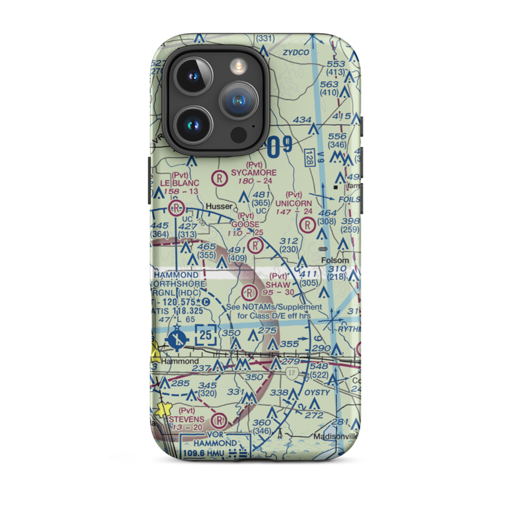 Goose Landing Airport (LS26) VFR Sectional  Tough iPhone Case iPhone 16 Pro Max model shown