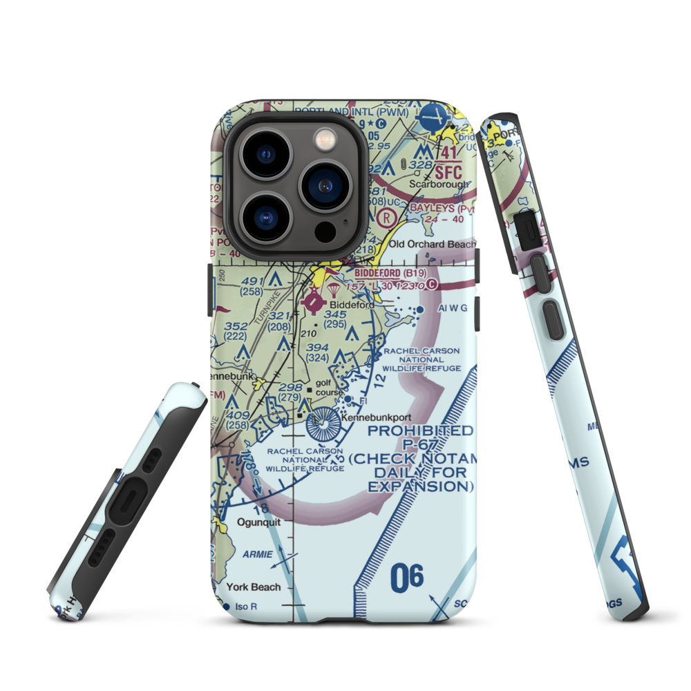 Goosefair Airport (ME45) VFR Sectional  Tough iPhone Case iPhone 13 Pro model shown