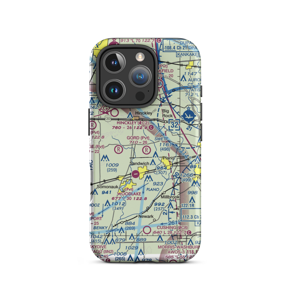 Gord Airport (0LL6) VFR Sectional  Tough iPhone Case iPhone 16 Pro model shown