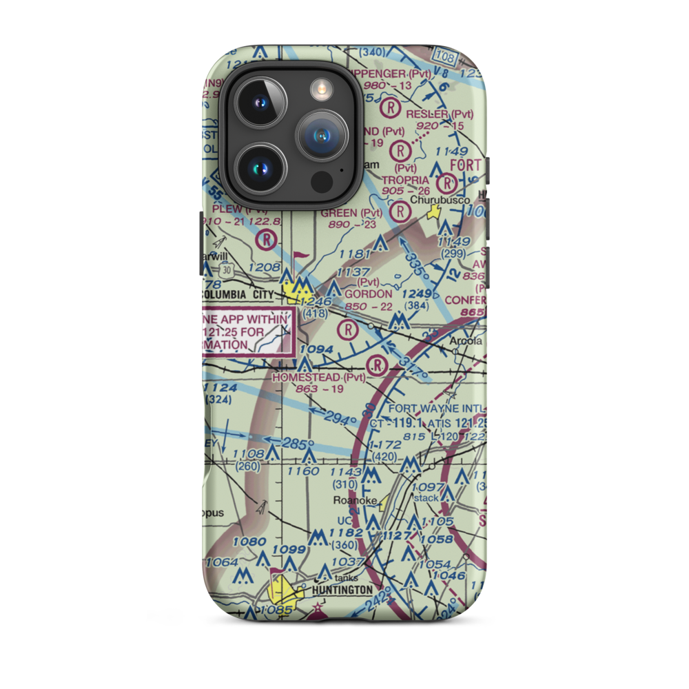 Gordon Airport (09IN) VFR Sectional  Tough iPhone Case iPhone 16 Pro Max model shown