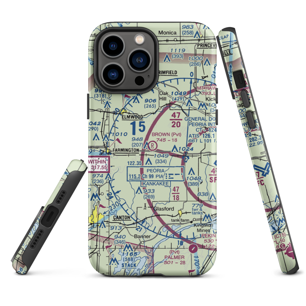 Gordon Brown Airport (5LL5) VFR Sectional  Tough iPhone Case iPhone 13 Pro Max model shown