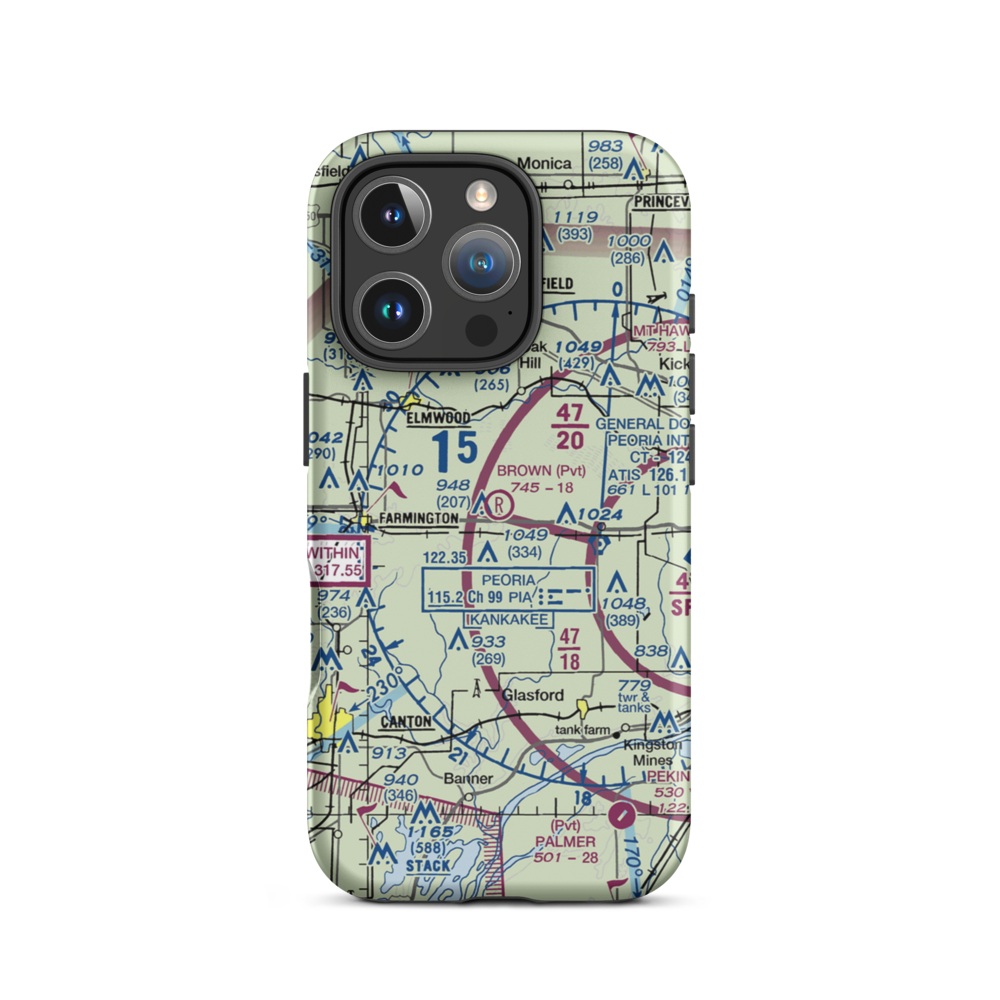 Gordon Brown Airport (5LL5) VFR Sectional  Tough iPhone Case iPhone 16 Pro model shown