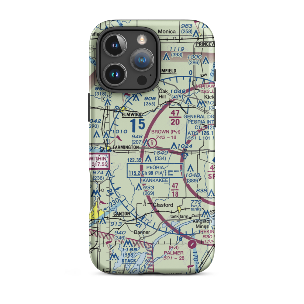 Gordon Brown Airport (5LL5) VFR Sectional  Tough iPhone Case iPhone 16 Pro Max model shown