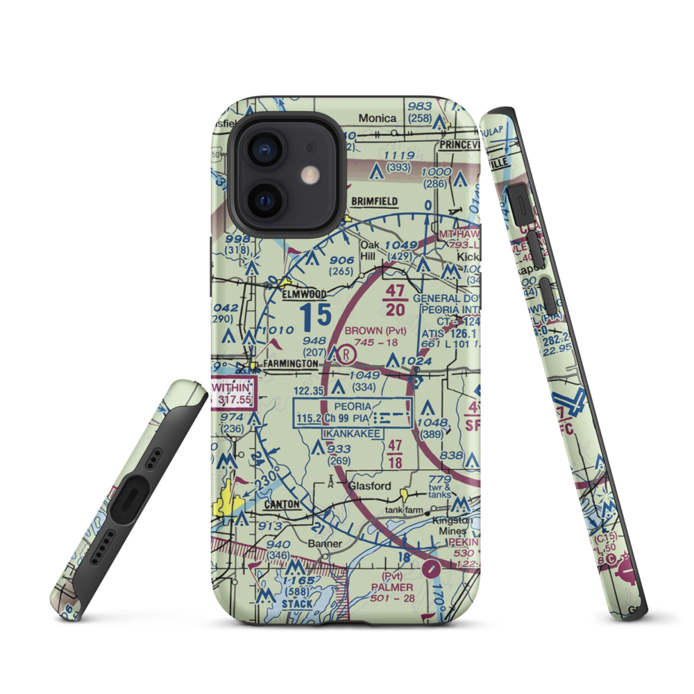 Gordon Brown Airport (5LL5) VFR Sectional  Tough iPhone Case iPhone 12 model shown