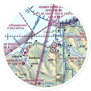 Kasitsna Airport (5Z7) VFR Sectional Sticker (20 mile)