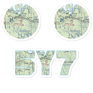 Hanley Field (5Y7) VFR Sectional Sticker Pack
