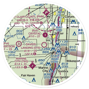 David's Landing Airport (5Y5) VFR Sectional Sticker (20 mile)