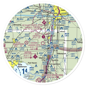 David's Landing Airport (5Y5) VFR Sectional Sticker (30 mile)