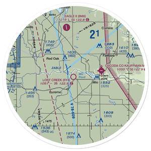 Lost Creek Airport (5Y4) VFR Sectional Sticker (30 mile)