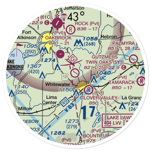 Gutzmer's Twin Oaks Airport (5Y3) VFR Sectional Sticker (20 mile)