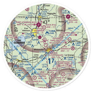 Gutzmer's Twin Oaks Airport (5Y3) VFR Sectional Sticker (30 mile)