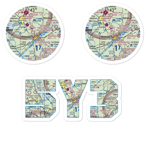 Gutzmer's Twin Oaks Airport (5Y3) VFR Sectional Sticker Pack